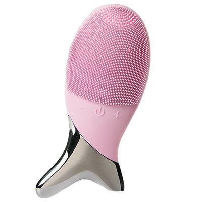 Silicone Gel Cleansing System Electric Facial Nstrument Cleaning Brush Pores Inductive Therapeutical Instrument Vibration Massager